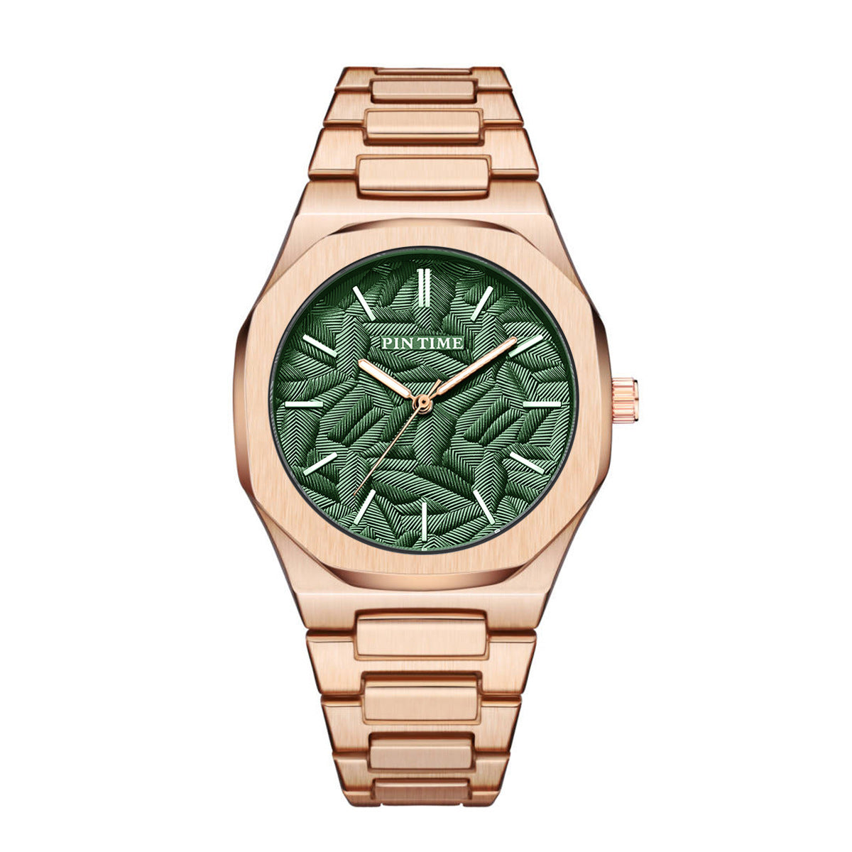 DL New Palm Leaf Embossed Dial Watch