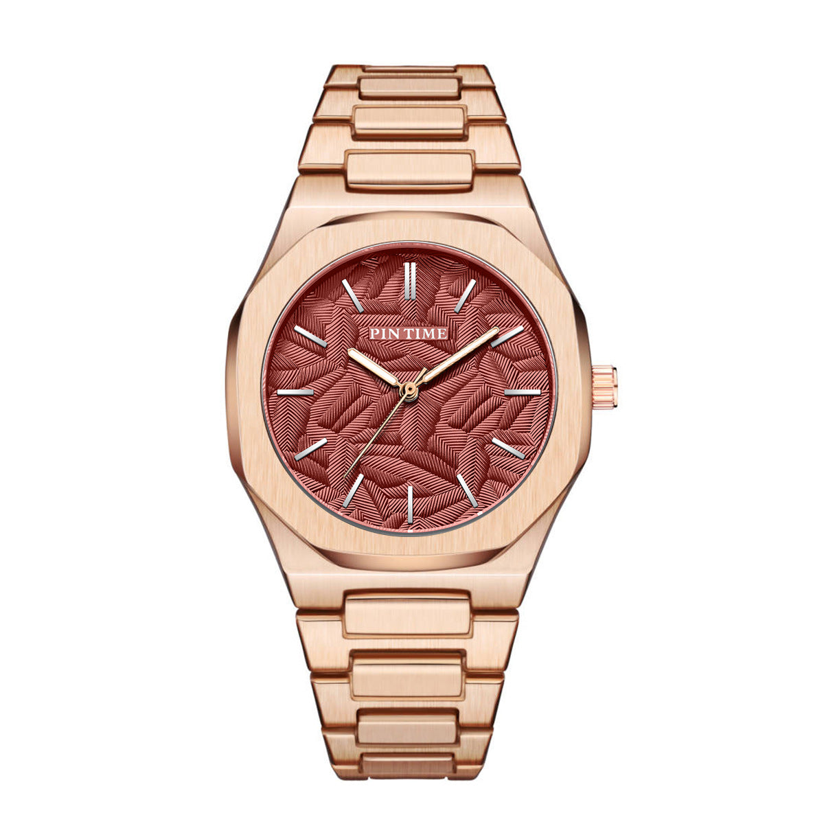 DL New Palm Leaf Embossed Dial Watch