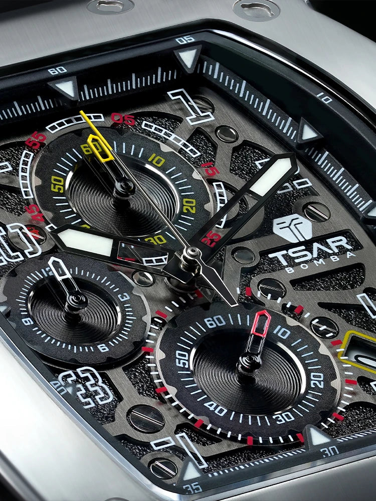 TSAR BOMBA Luxury Watch with Tonneau Design