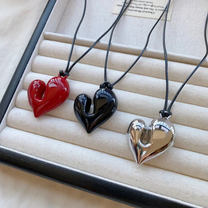 DL Heart Pendant Necklace For Woman