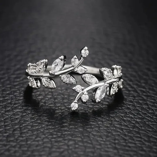 DL Creative Leaf Branch Shape Rings For Women