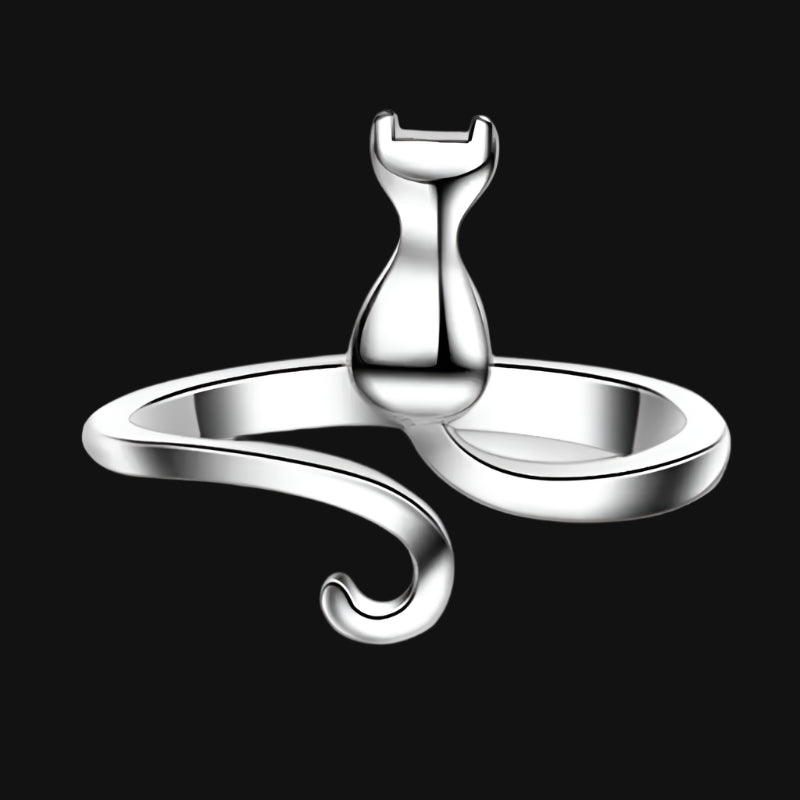 DL Sterling Silver Cat Rings For Women