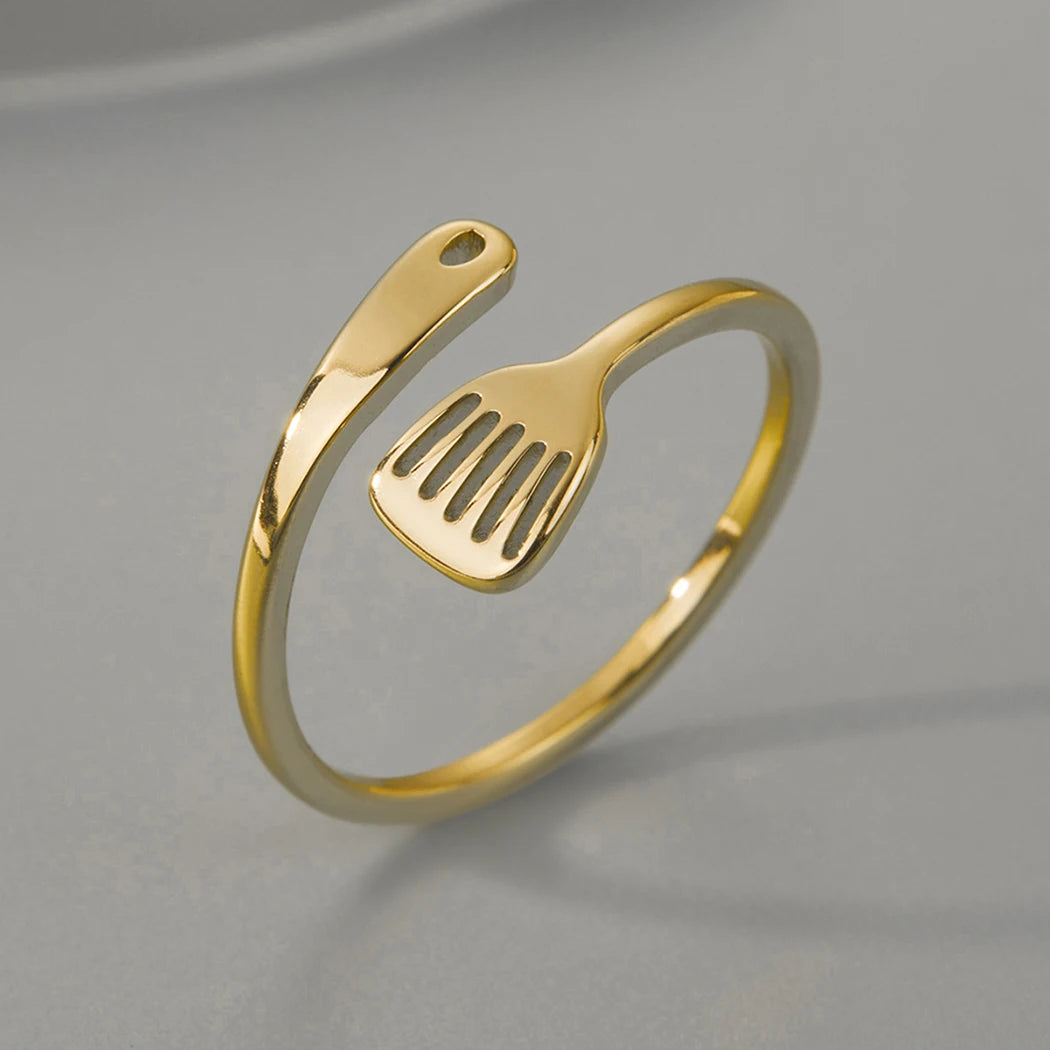 DL Spatula Kitchen Jewelry Rings