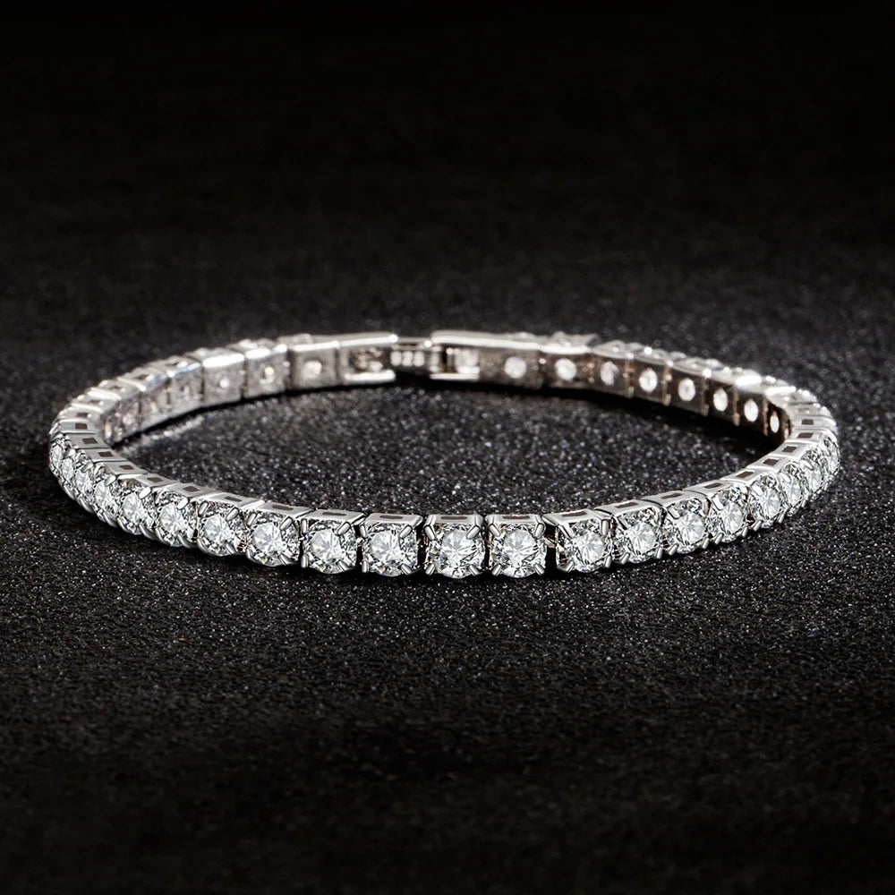 DL Silver Zirconia Bracelet