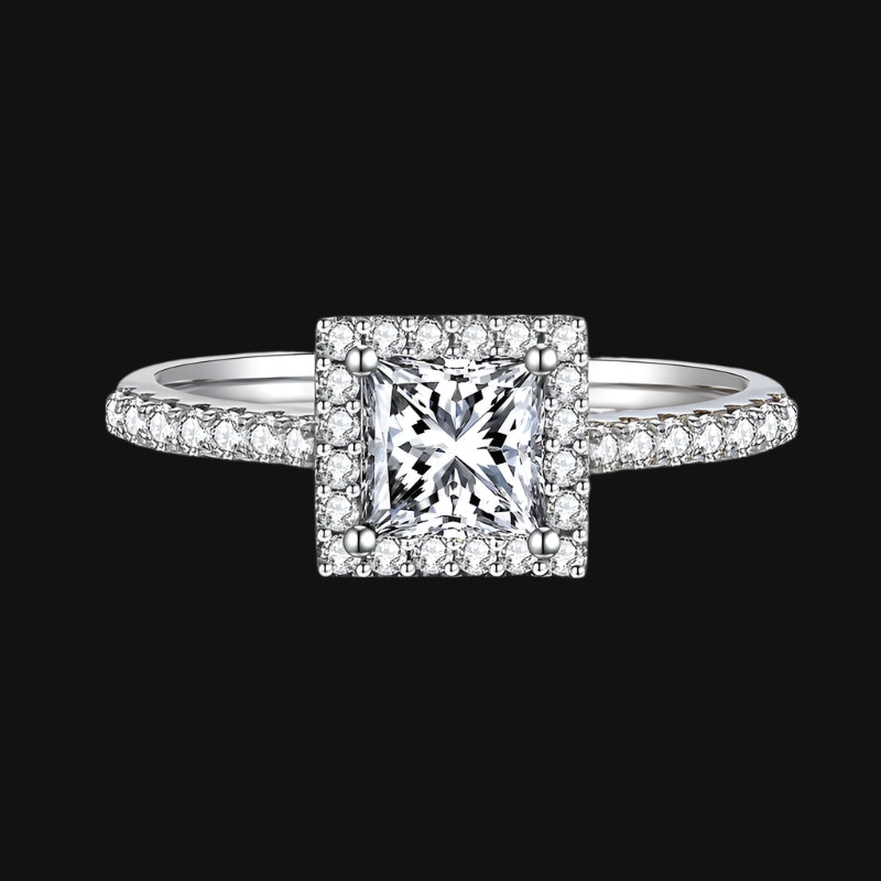 DL Square Moissanite Diamond Ring