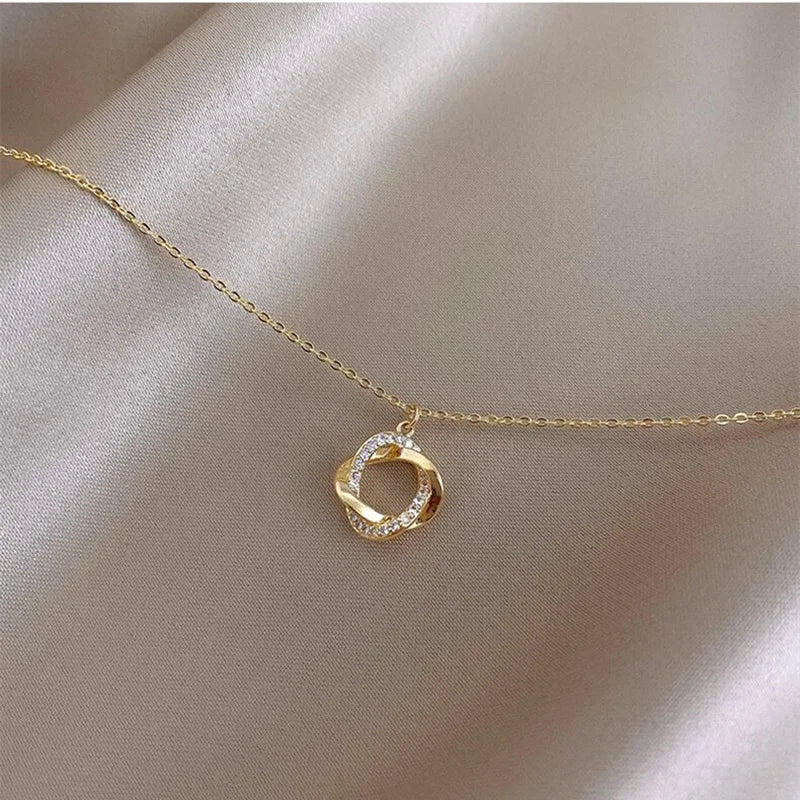 DL Sterling Silver Chain  Gold Plated Necklace