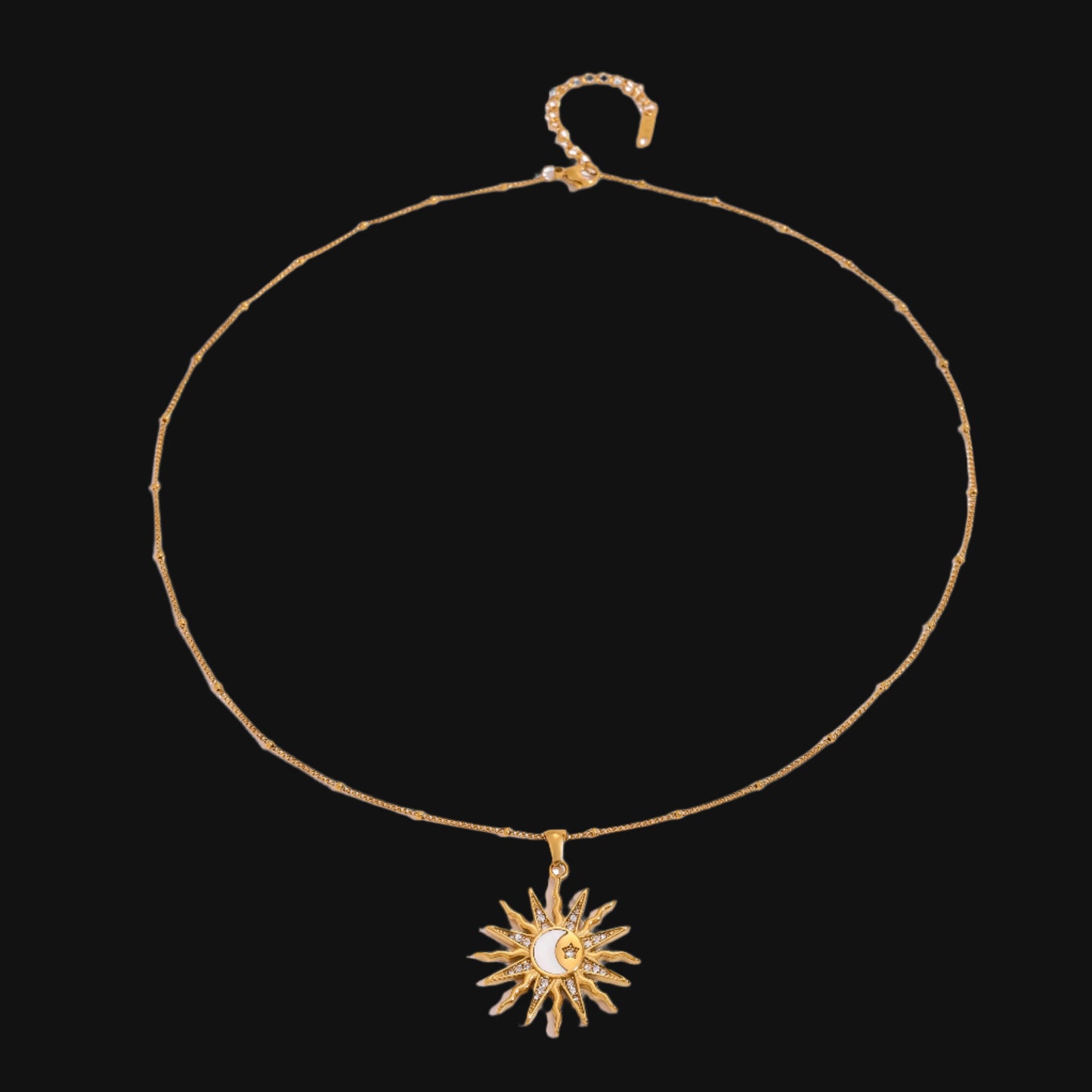 DL Shell Moon Sun Pendant Necklace For Women