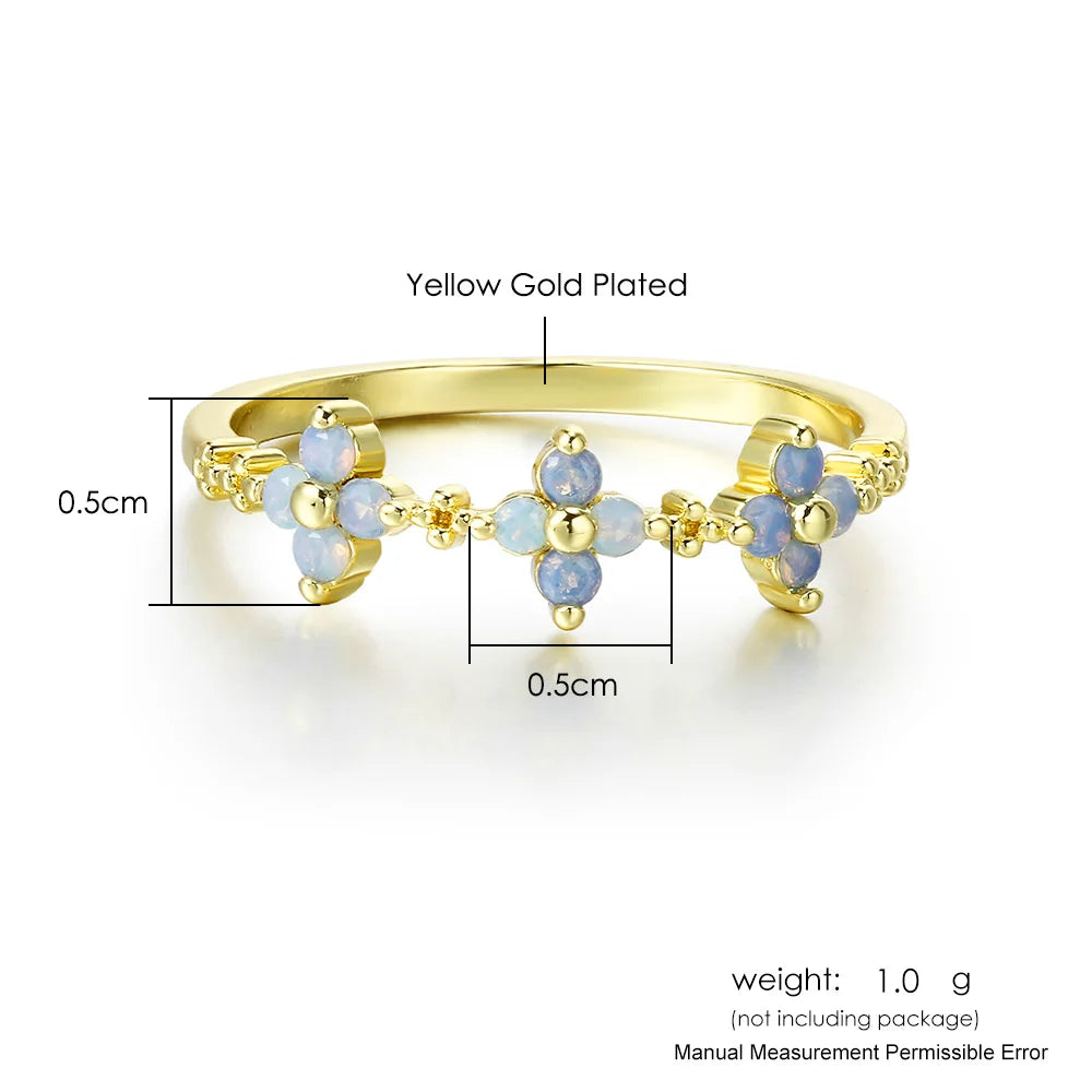 DL Aesthetic Fashion Clover Rings For Women