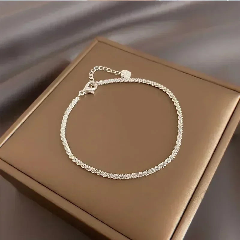 DL   Sterling Silver Pearl Bracelet for Women