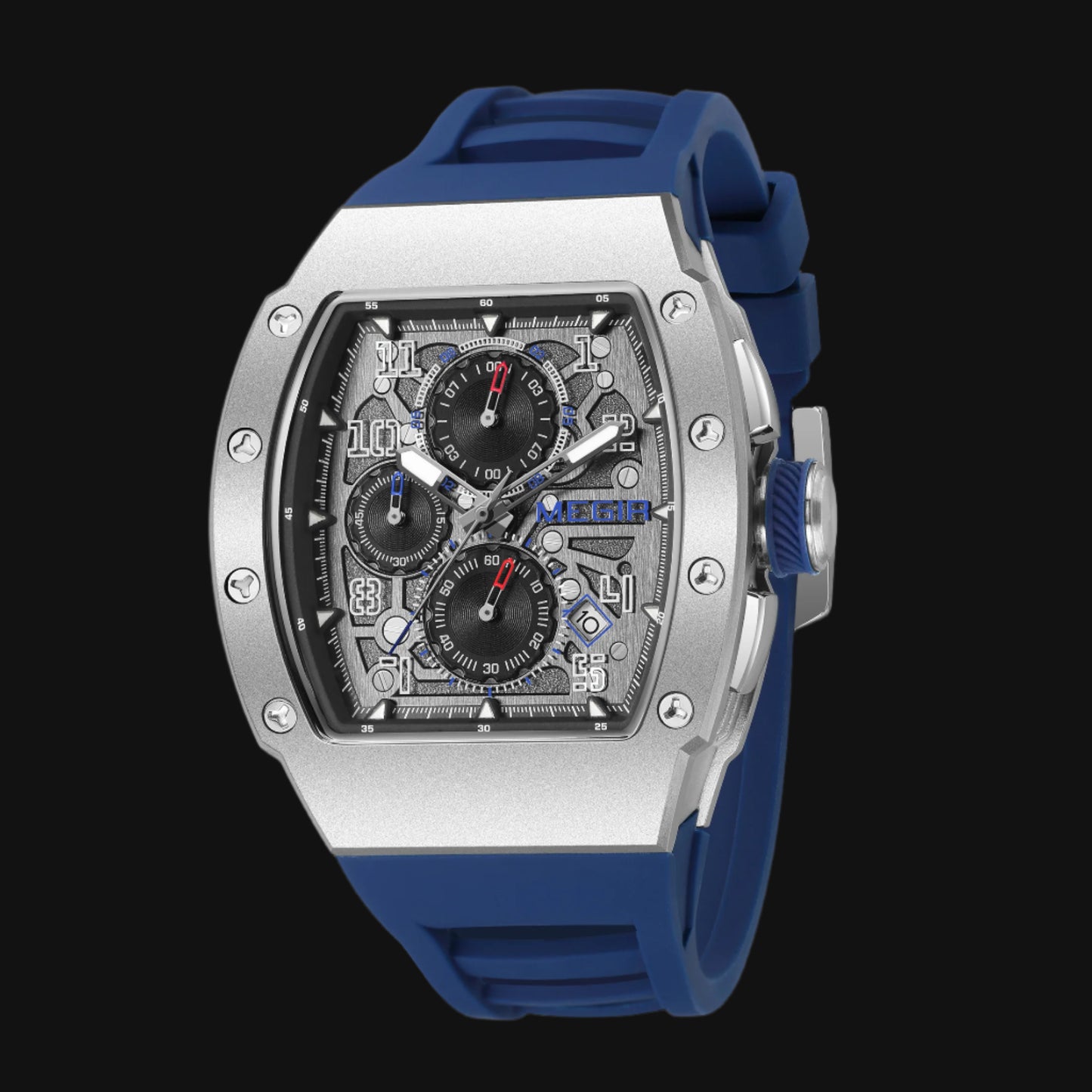 DL MEGIR Blue Luxury Sport Watch