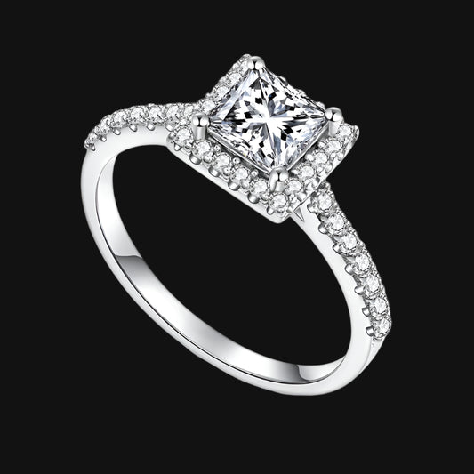 DL Square Moissanite Diamond Ring