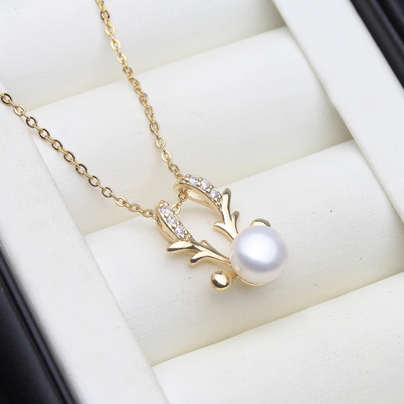 DL Freshwater Pearl Necklaces For Woman