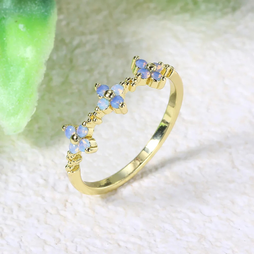 DL Aesthetic Fashion Clover Rings For Women