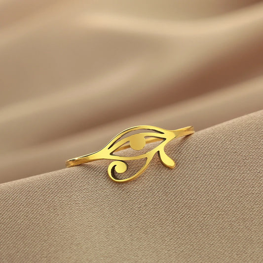 DL Ancient Egyptian Eye of Horus Rings