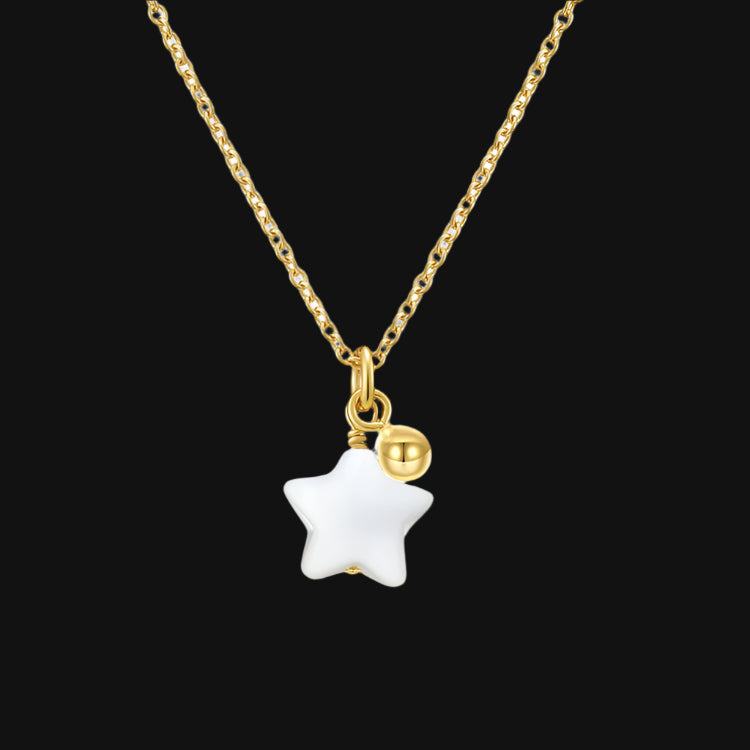 DL  Shell Star Bead Pendat Necklace for Women