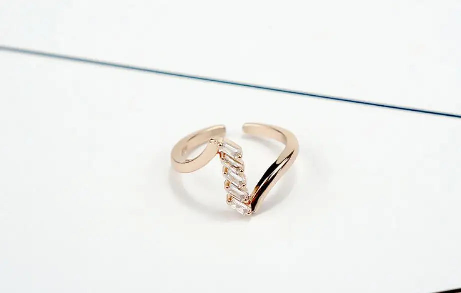 DL Zircon Adjustable Simplicity Fashion Exquisite Ring