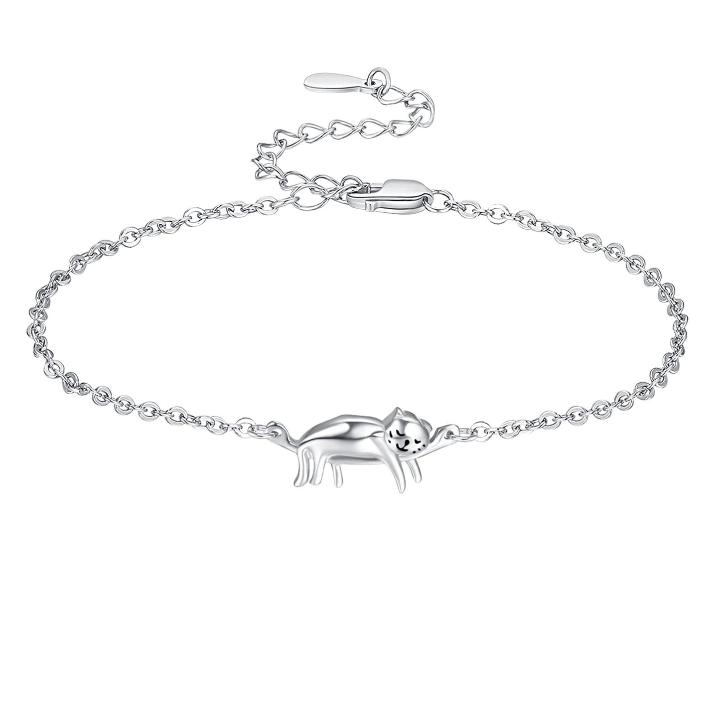 Sterling Silver Kitty Bracelets  for Women