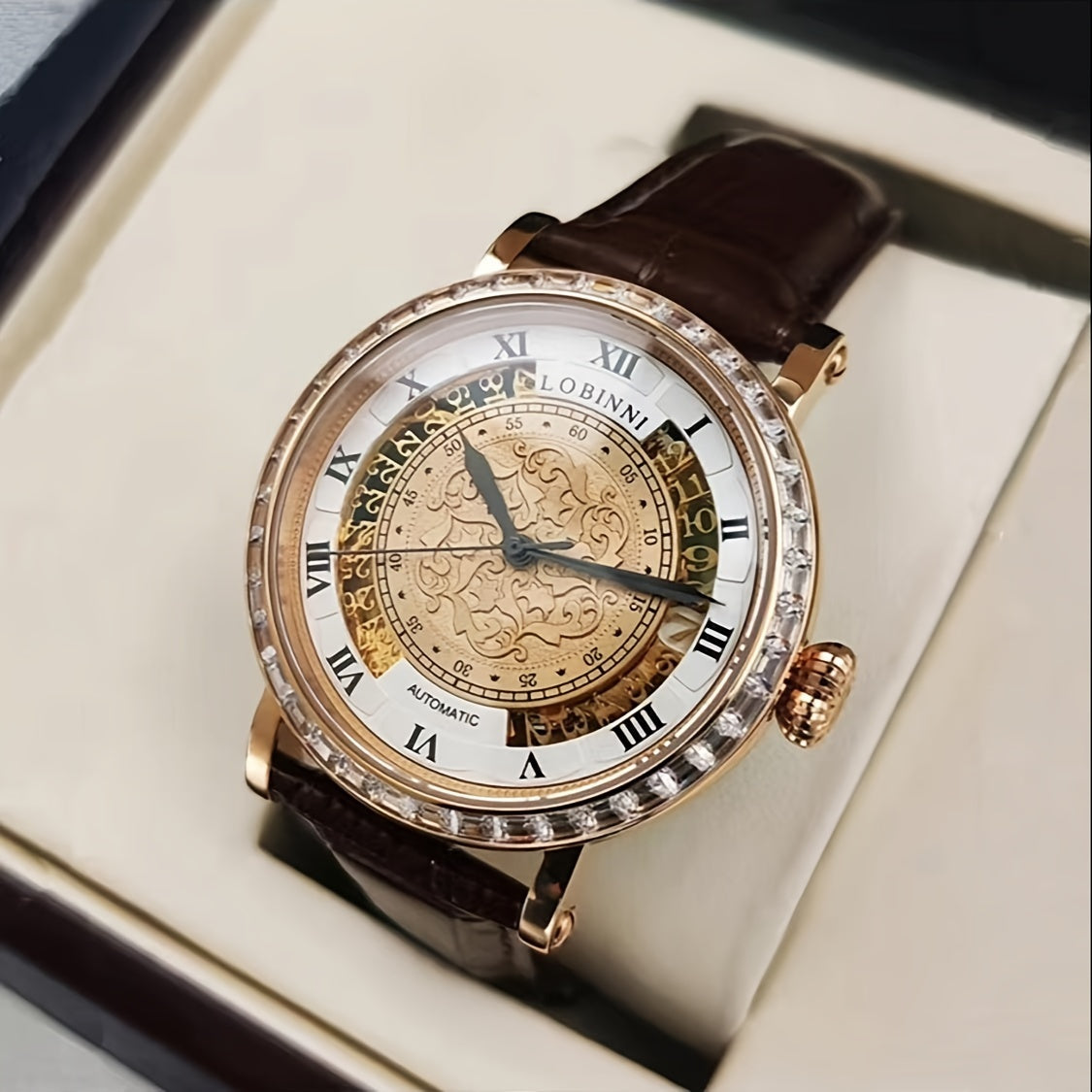 LOBINNI Brand Hollow Mechanical Watch