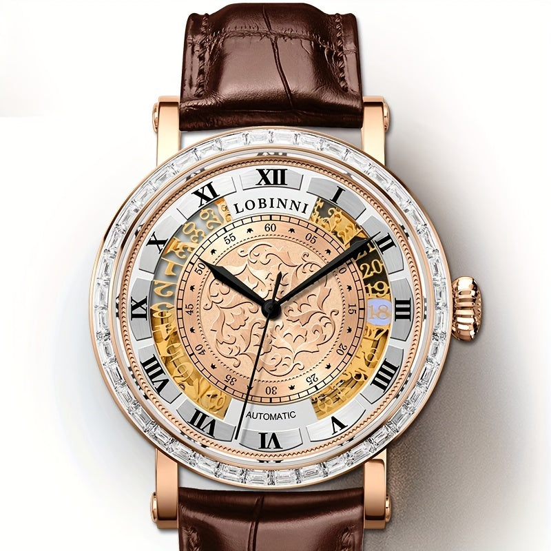 LOBINNI Brand Hollow Mechanical Watch