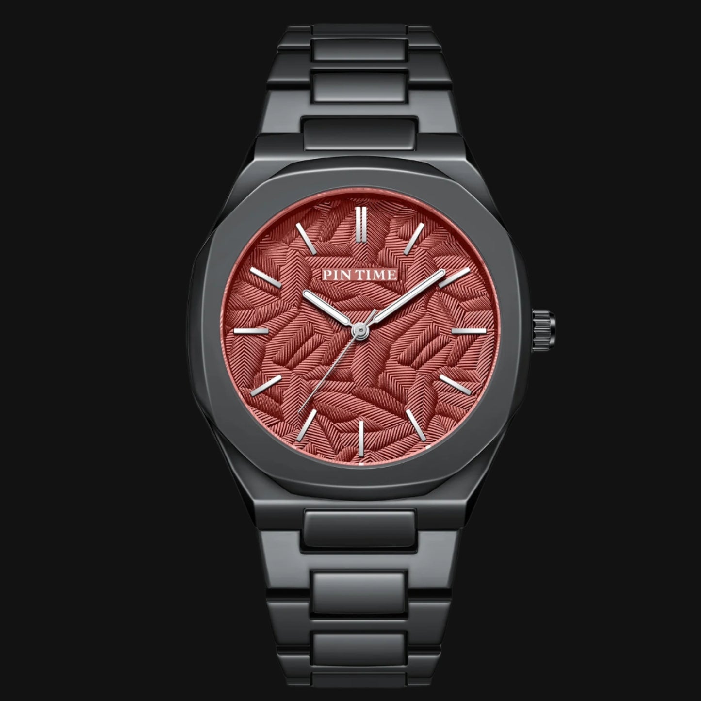 DL New Palm Leaf Embossed Dial Watch