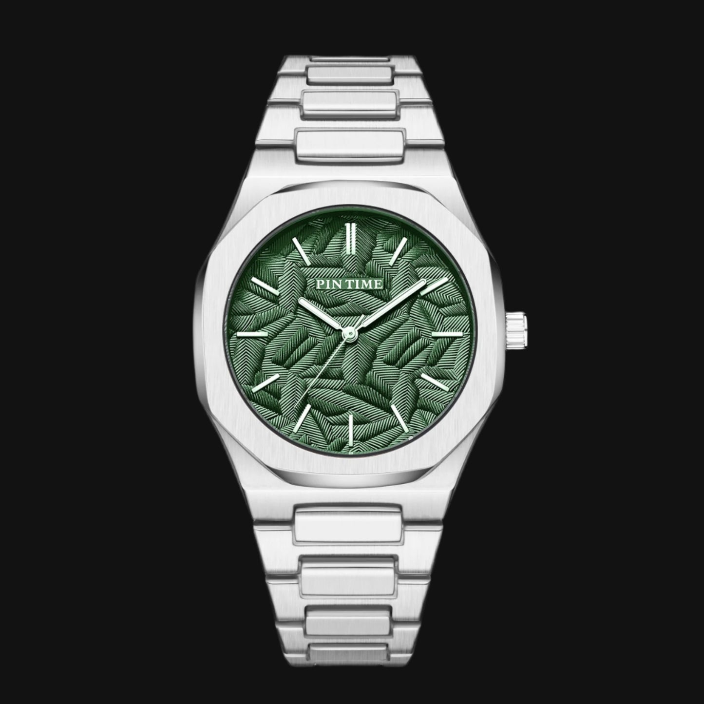 DL New Palm Leaf Embossed Dial Watch