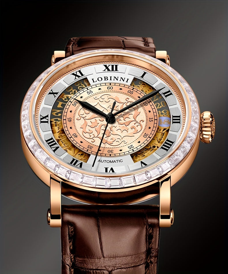 LOBINNI Brand Hollow Mechanical Watch