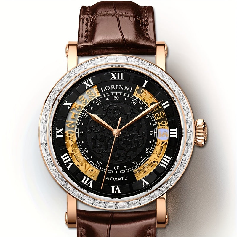 LOBINNI Brand Hollow Mechanical Watch